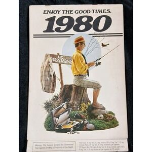 Vintage 1980 RALEIGH Lights CIGARETTES Country Store Calendar Advertising Sign